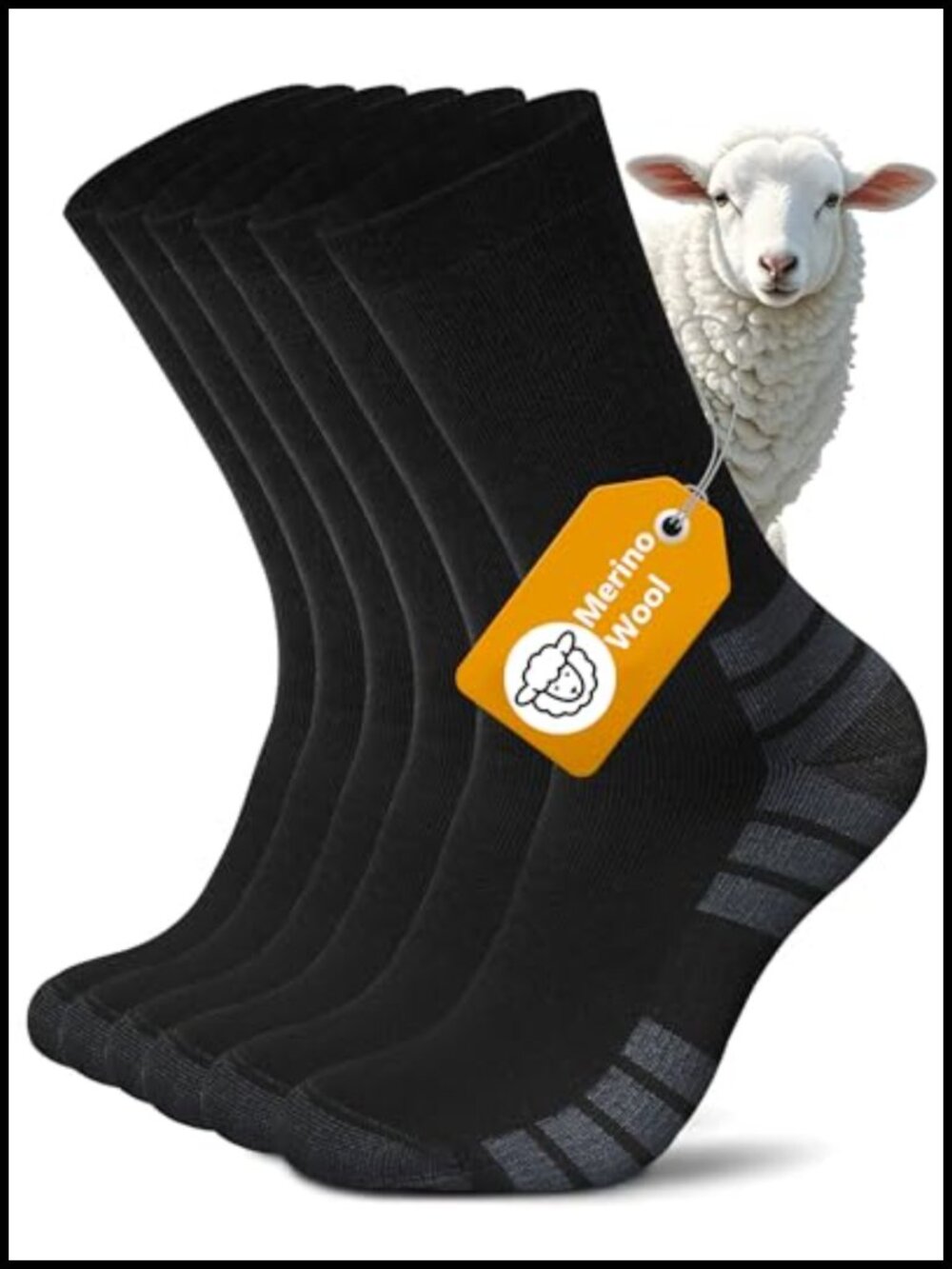 Merino Wool Socks Men Women Winter Thermal Crew Warm 3 Pairs
